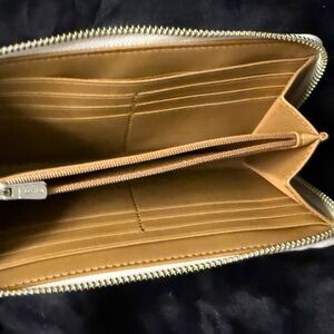 Coach long zipper around wallet lady bug print